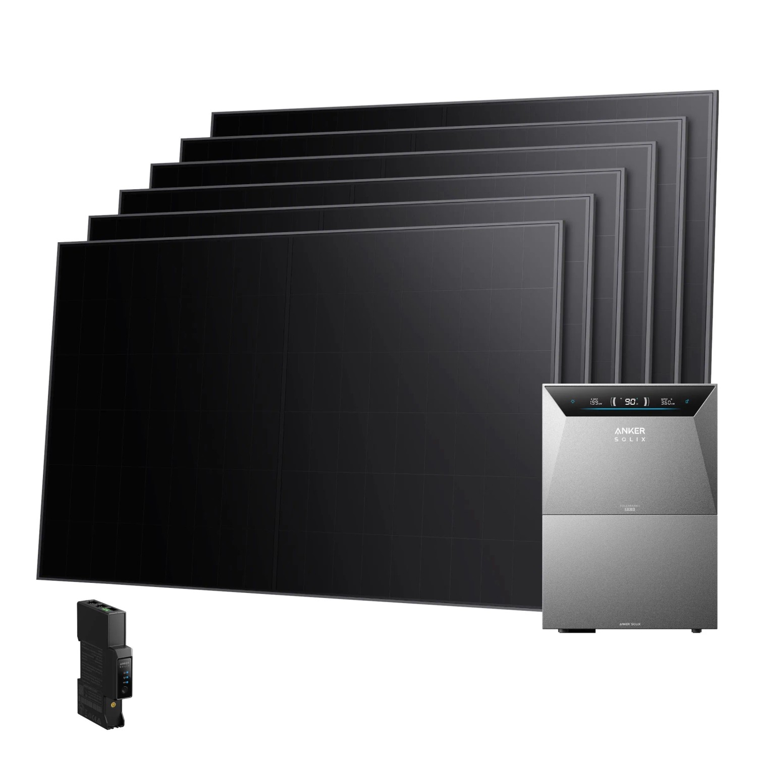 Anker SOLIX Balkonkraftwerk 6×480 Wp mit Solarbank 4 E5000 Pro, BP5000 Erweiterungsakku und Smart Meter Gen 2