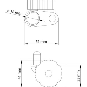 aquaSu Gleiter Chrom, Duschstange Ø 18mm, zur Höhenverstellung der Handbrause.