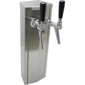 Ich-Zapfe Schanksäule Bierzapfsäule Edelstahl 1- Silber