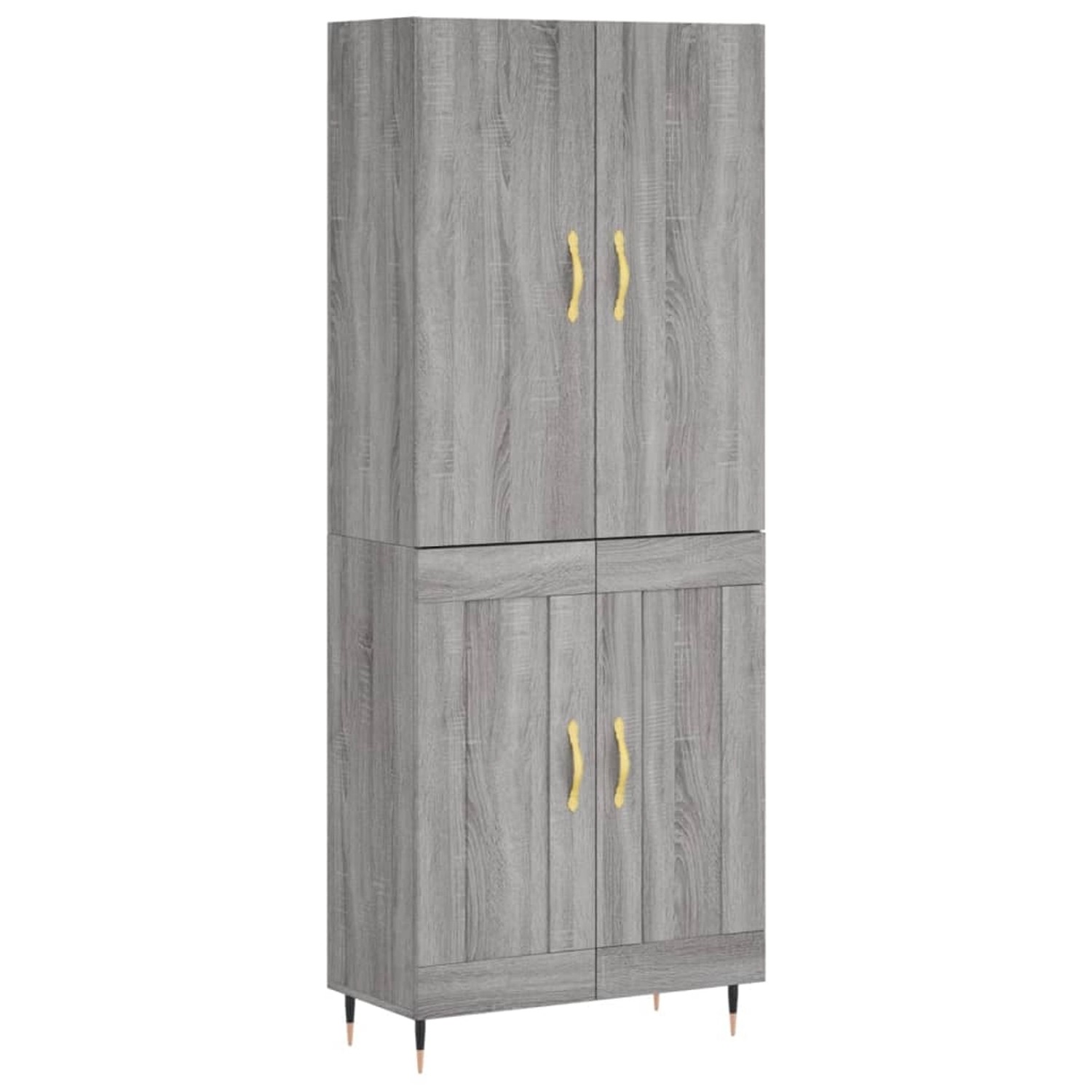 vidaXL Highboard Grau Sonoma 69,5x34x180 cm Holzwerkstoff 3195777