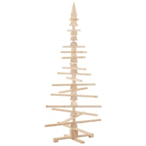 vidaXL Weihnachtsbaum aus hellem Kiefer Massivholz, 180 cm hoch, zum Schmücken.