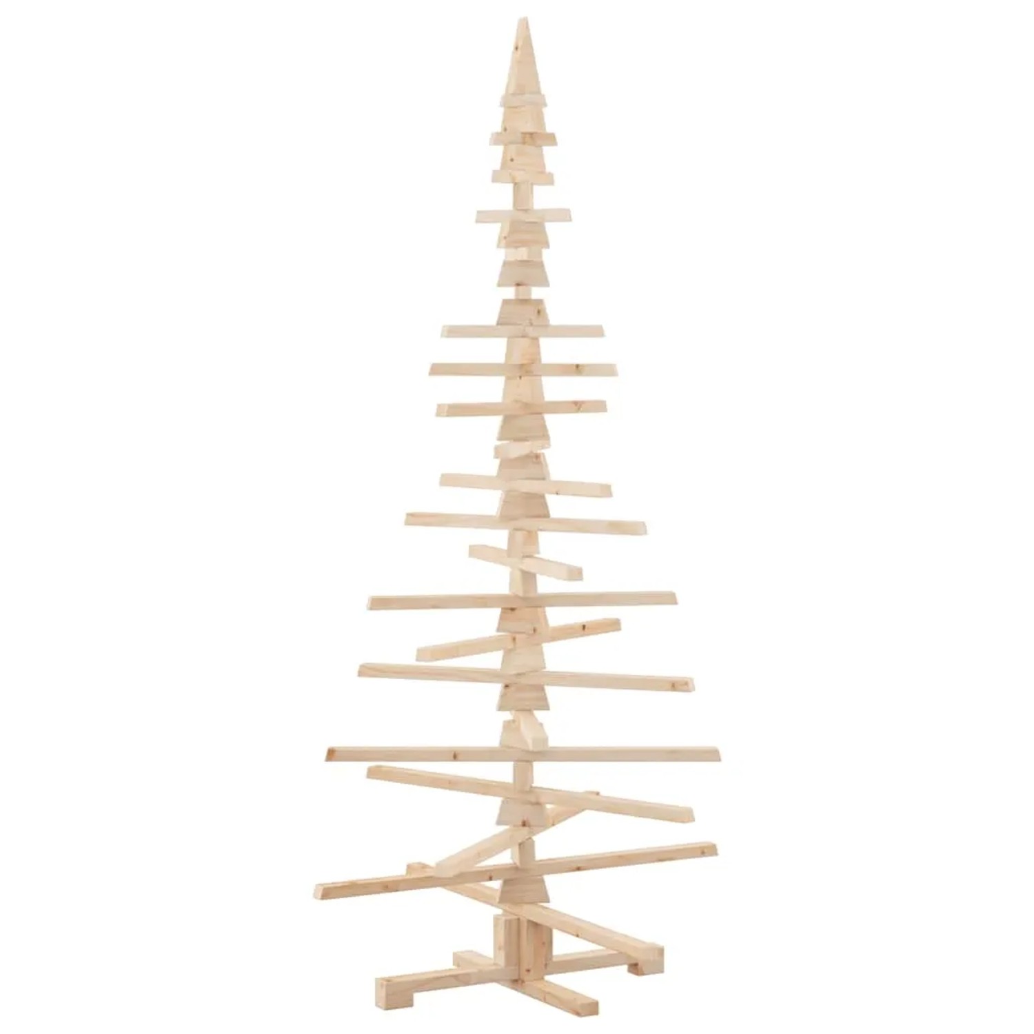 vidaXL Weihnachtsbaum Holz zum Schmücken 180 cm Massivholz Kiefer 4103972