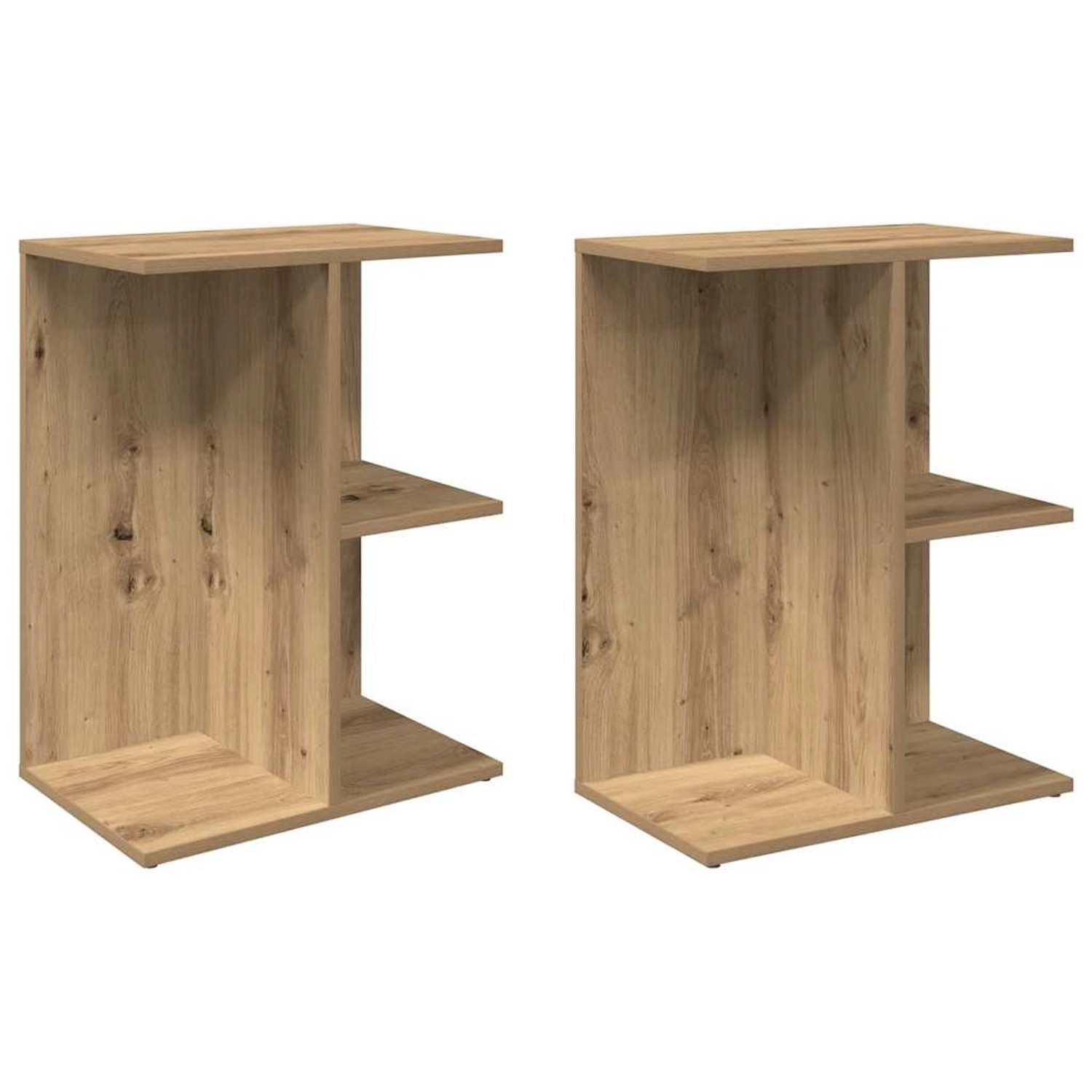 vidaXL Nachttische 2 Stk, Artisan-Eiche 46,5x29x61 cm Holzwerkstoff 858667 günstig online kaufen