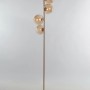 Eco-Light Stehleuchte Neptun, Messing/Champagner, 4-flammig. Design-Stehlampe mit Glaskugeln.
