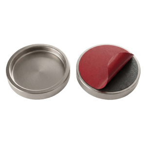 Doorlegro EasySlide Klebegriffmuschel, Edelstahl, Ø 6,5 cm, für Glastüren und Schiebetüren.