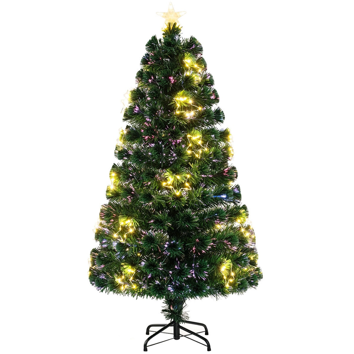 Costway Künstlicher Weihnachtsbaum Glasfaser &230 Zweigspitzen 180cm