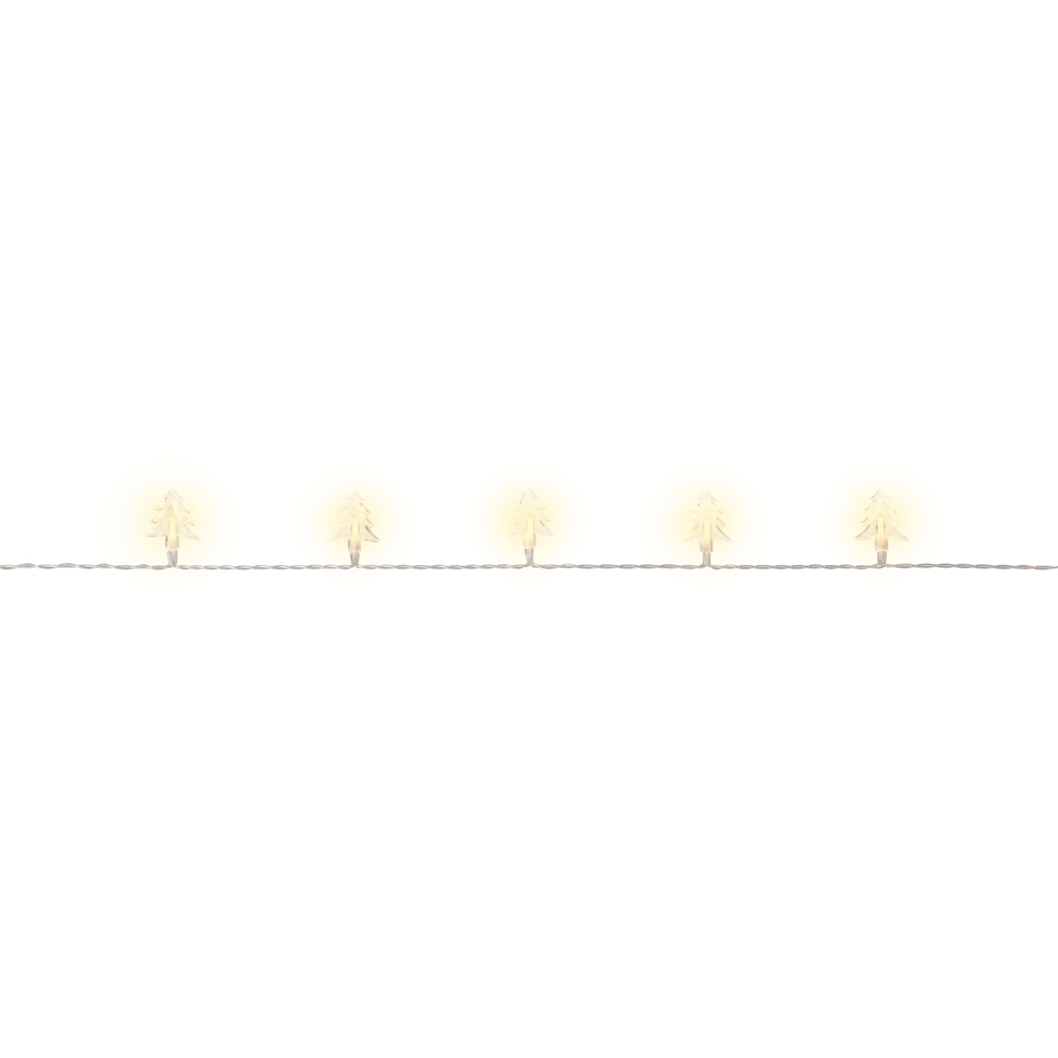 OBI LED Lichterkette Tannen 20 LEDs Warmweiß 1,9 m Transparent