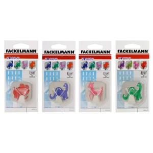Fackelmann Selbstklebehaken, 5x5 cm, mit Tiermotiven, ideal für Kinderzimmer.