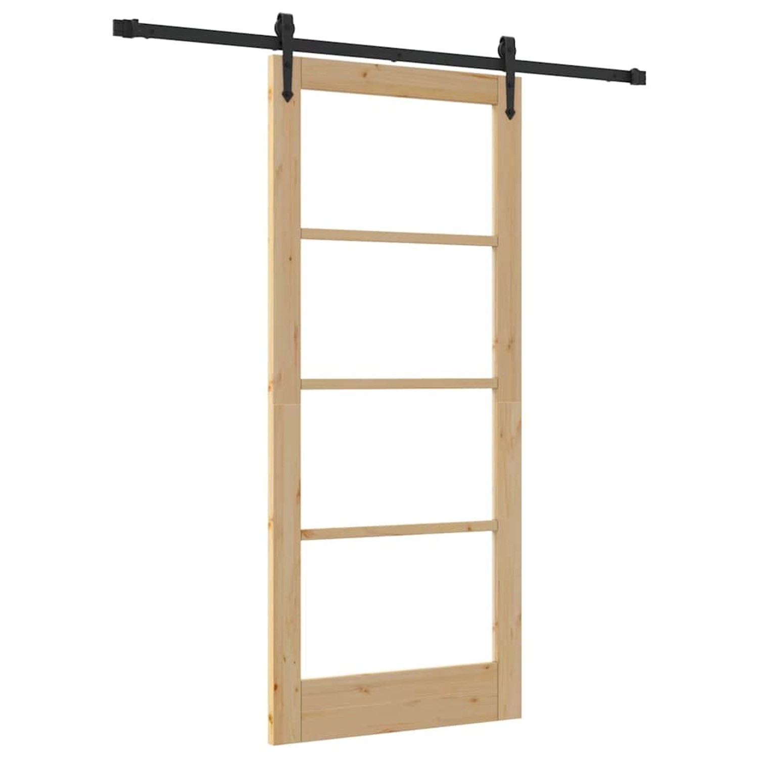vidaXL Schiebetür Braun 86 x 198,5 cm Holz und Metall 3332339 günstig online kaufen