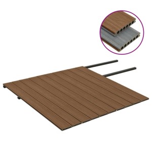 vidaXL WPC Terrassendielen mit Zubehör Braun und Grau 25 m² 4 m 3070473