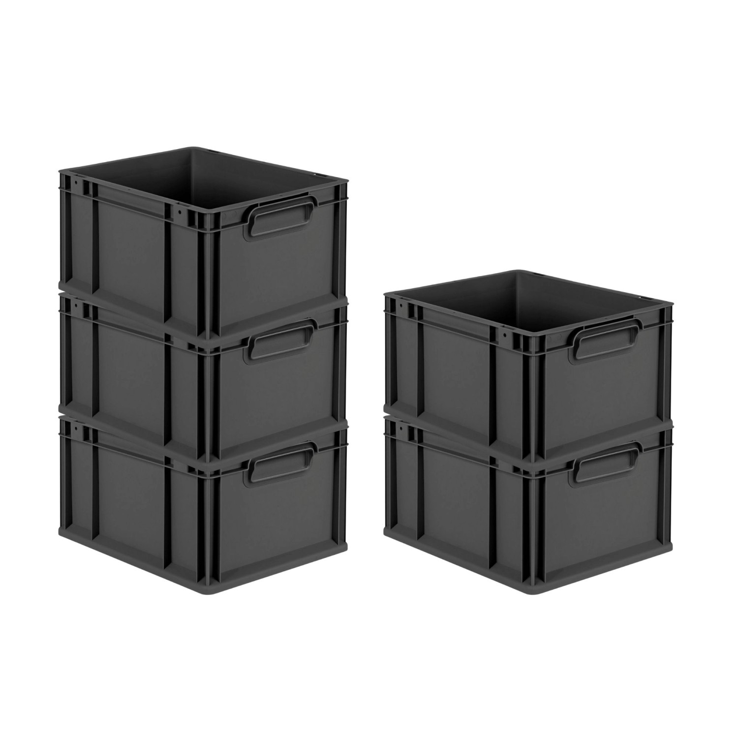 PROREGAL SparSet 5x Eurobox Nextgen Grip HxBxT 22x30x40cm 20 Liter Griffe G günstig online kaufen
