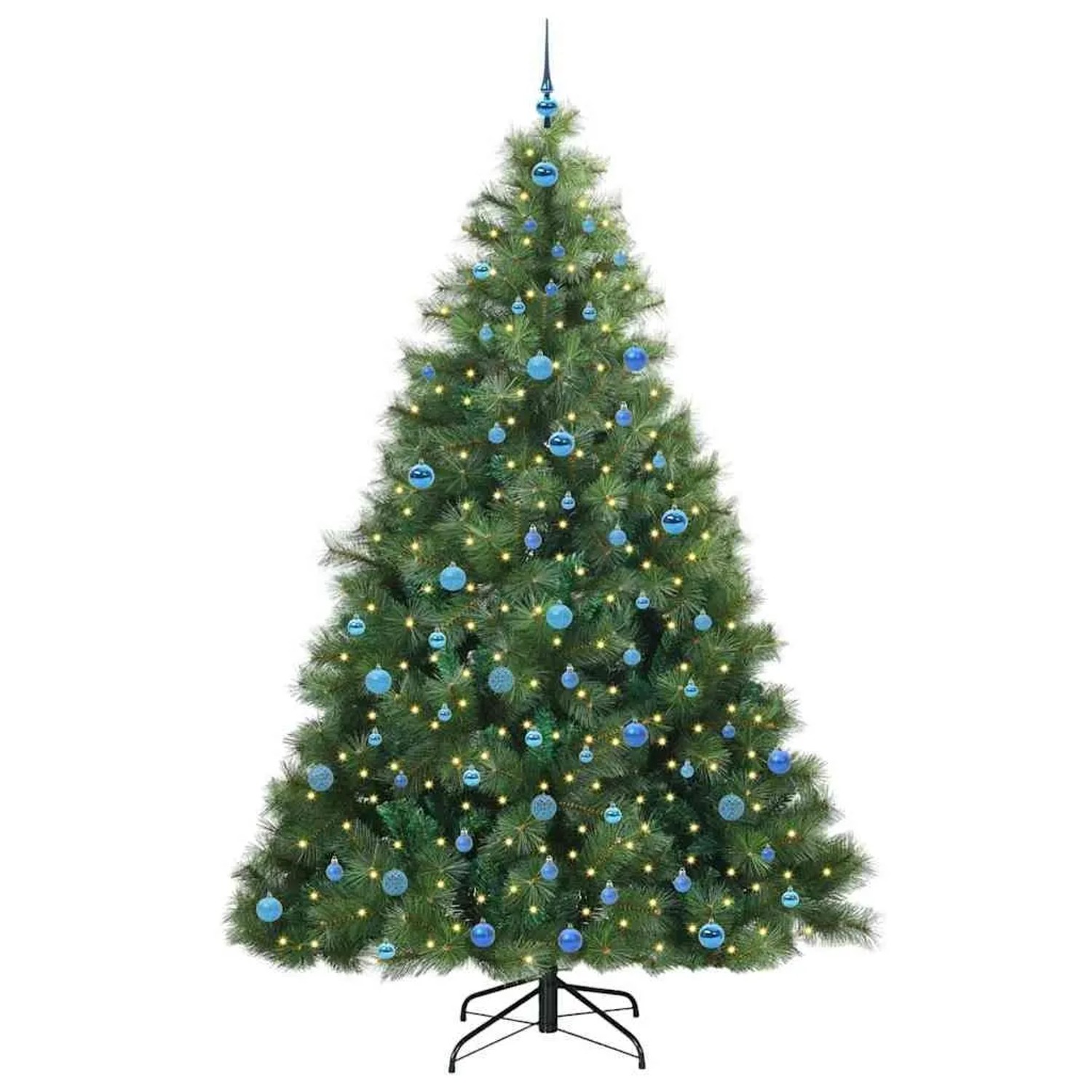 vidaXL Künstlicher Weihnachtsbaum mit 300 LEDs Grün 240 cm PE und PVC 3397816