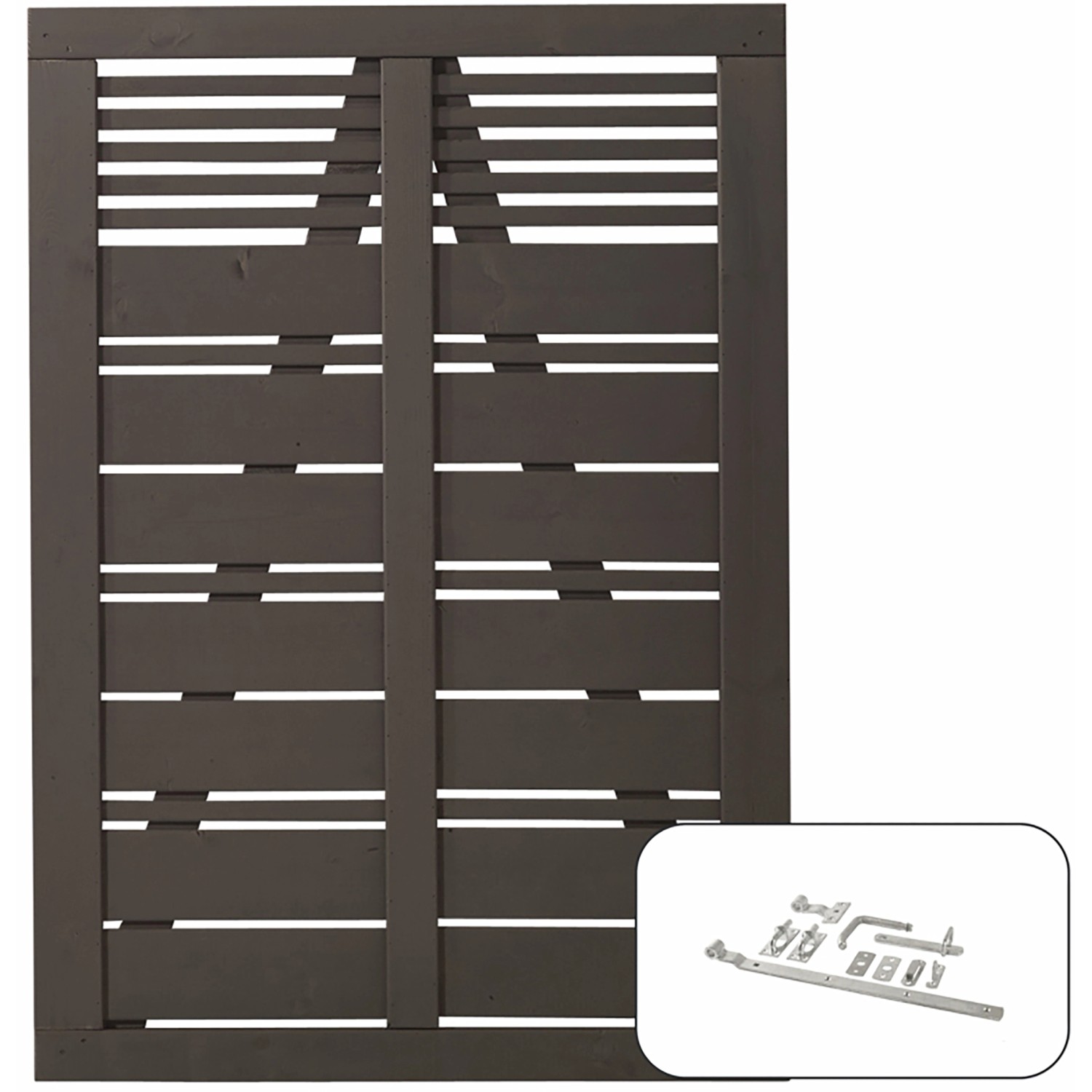 Einzeltor Silence Nadelholz Umbragrau 100 cm x 140 cm günstig online kaufen