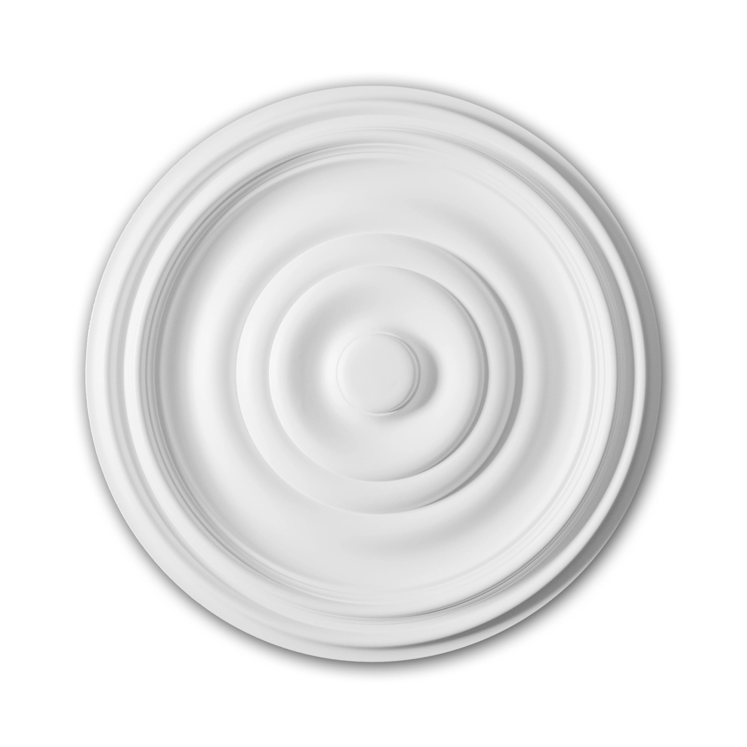 PROFHOME 156035 RoSette aus Polyurethan DeckenroSette Zierelement 48,5 cm 48,5 cm x 4,0 cm Weiß