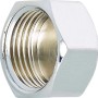 Verchromte Messing Gewinde-Kappe 14,9 mm (Rp 3/8) für Gewindefittings.