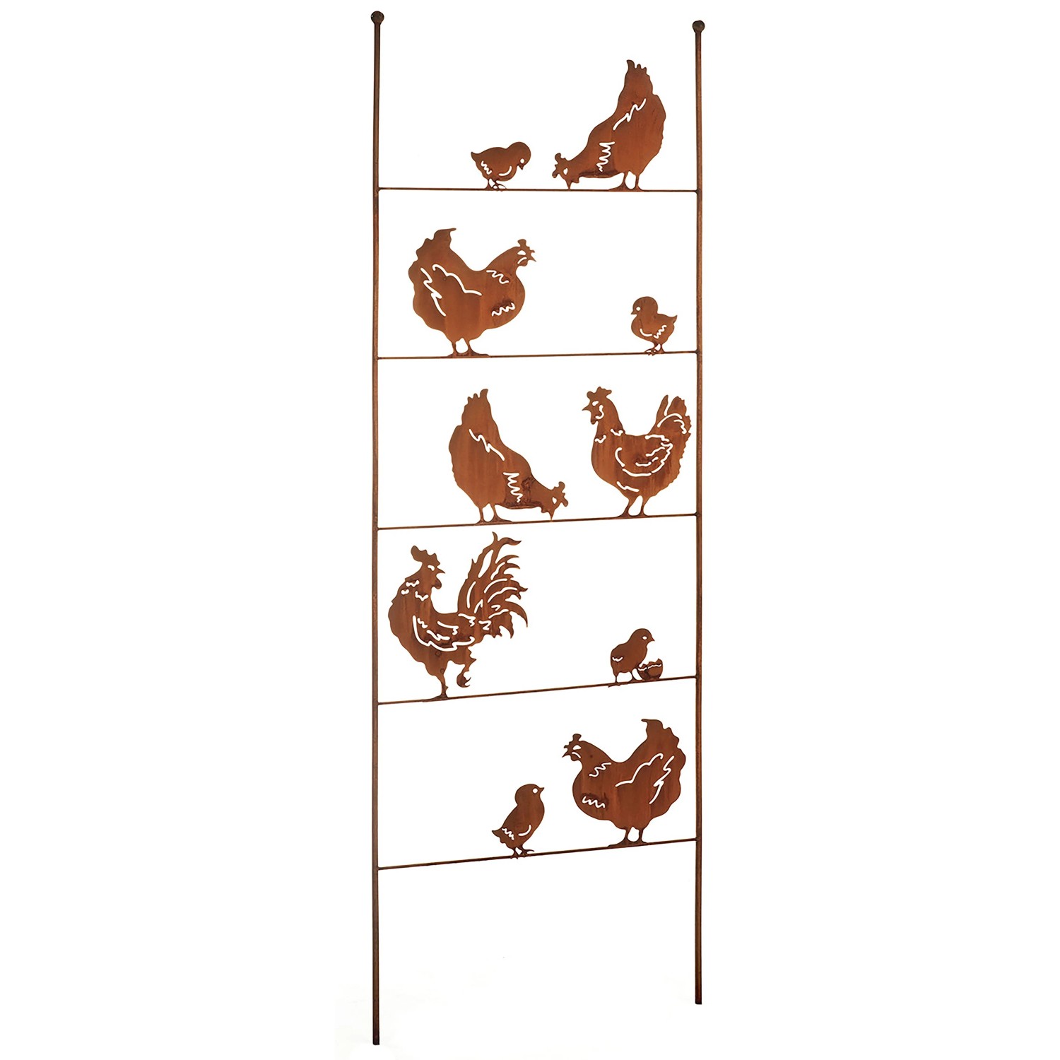 Kobolo Gartenstecker FLOCK Rankhilfe Gartenschild Metall 50x2x151 cm