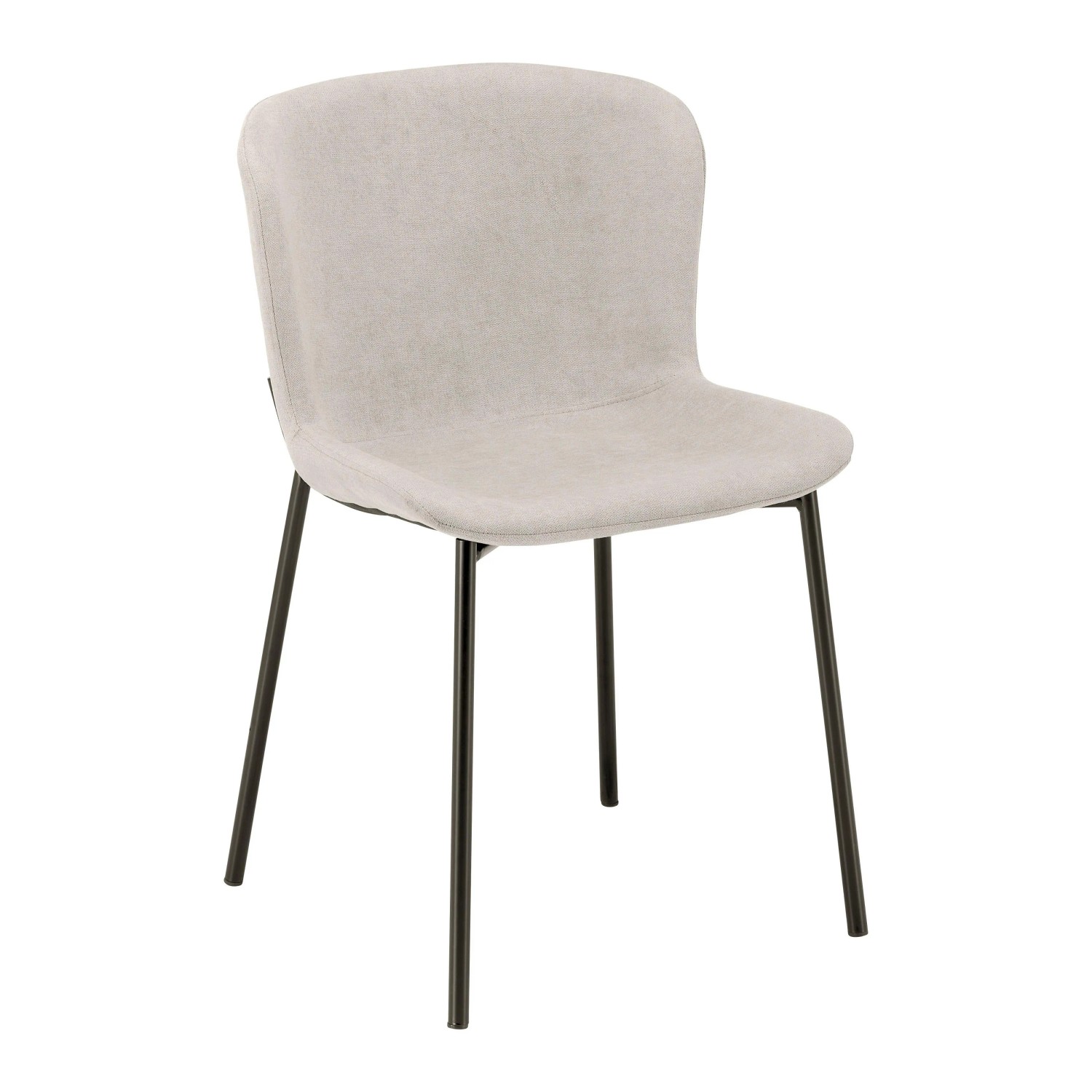 Bessagi Home Stuhl Noemie Beige Webstoff Gepolstert