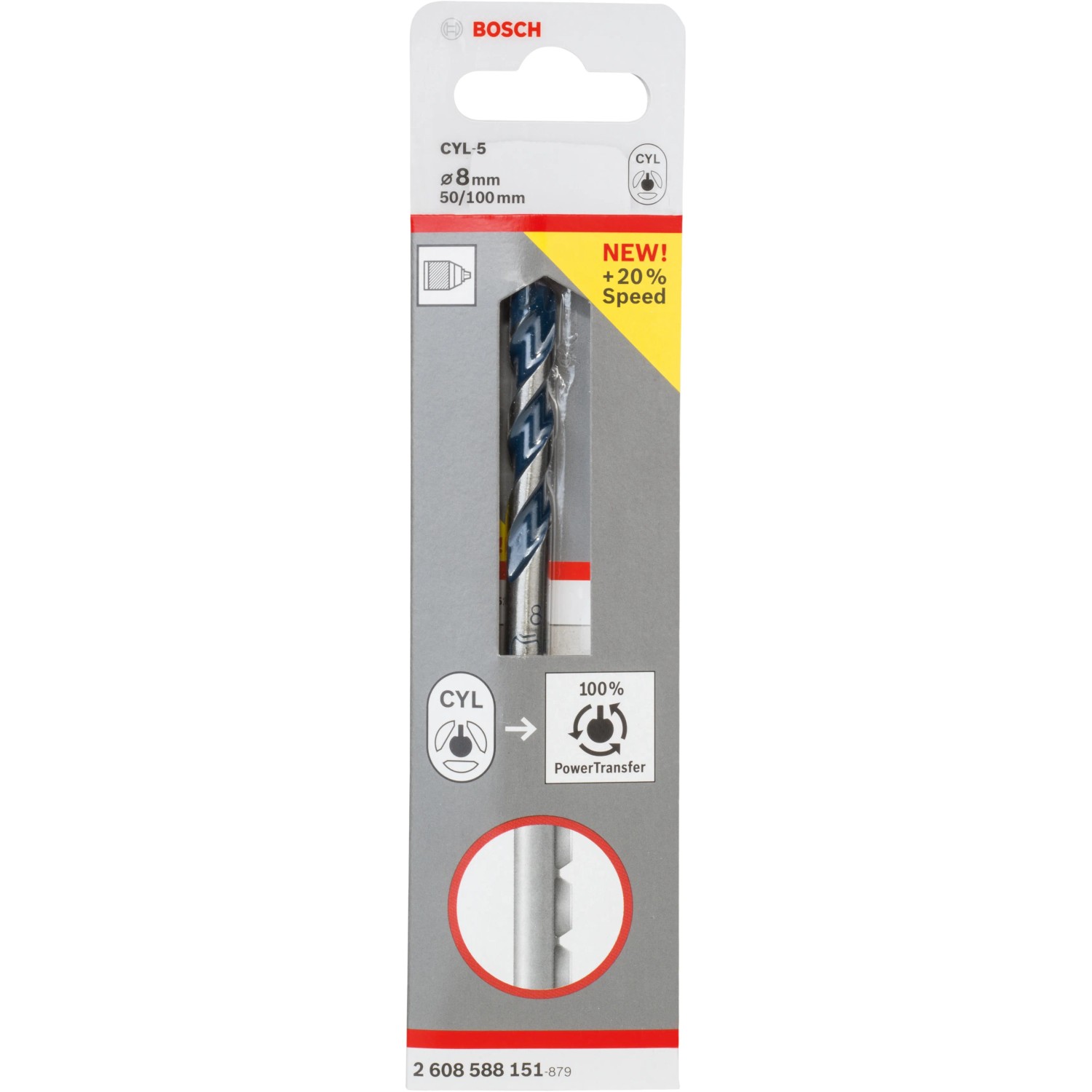 Bosch Betonbohrer Pro CYL-5, 8mm, in Verpackung. Geeignet für Bohrungen in Beton, Mauerwerk und Stein.