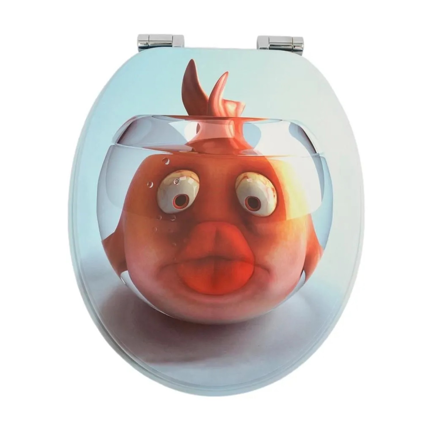 Sinobath WC-Sitz mit Absenk-Automatik 3D-Goldfisch