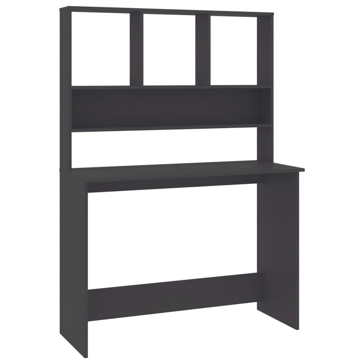 vidaXL Schreibtisch mit Regalen Grau 110x45x157 cm Holzwerkstoff 800389