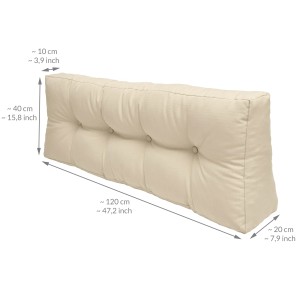 Beautissu Palettenkissen ECO Elements, Natur, 1-teilig, für Palettenmöbel.