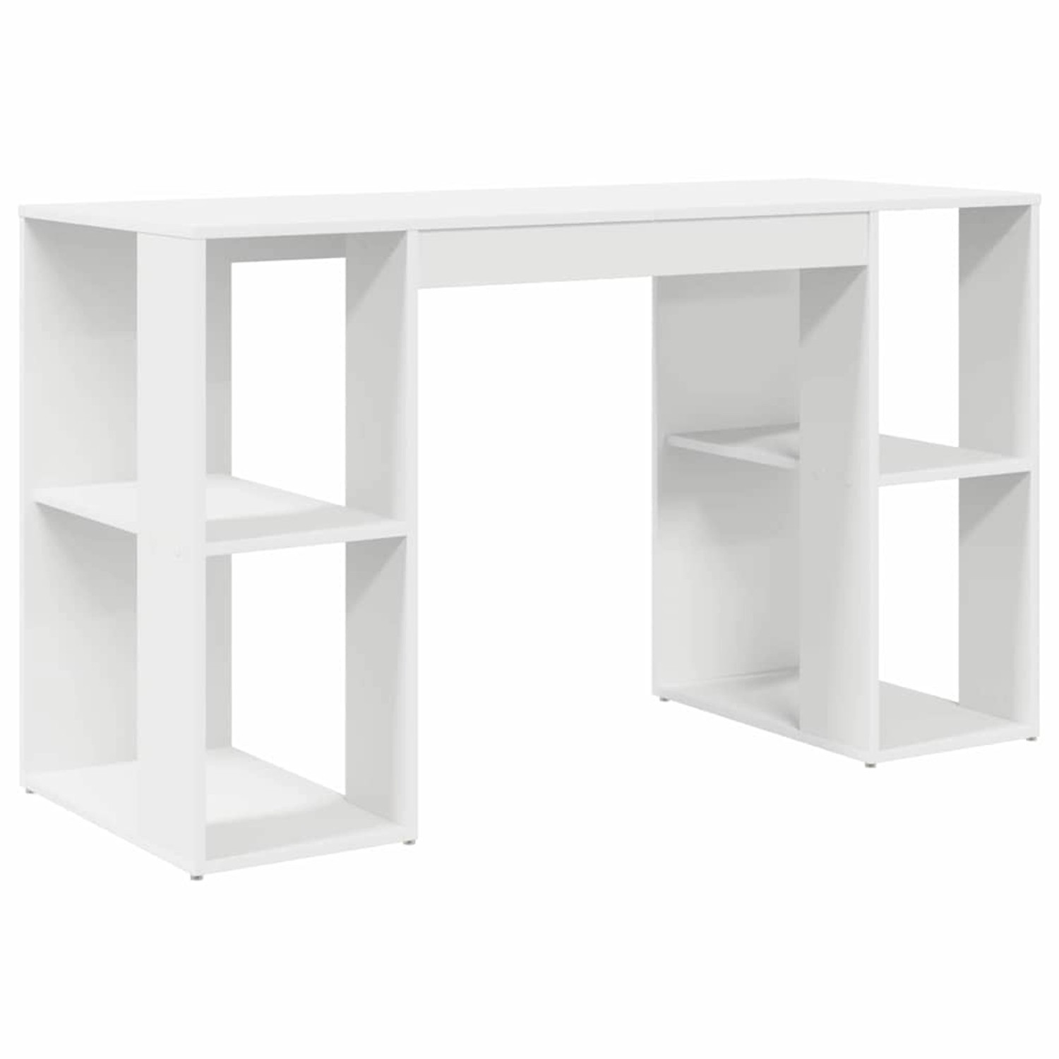 vidaXL Schreibtisch mit Stauraum Weiß 130 x 50,5 x 75 cm Holzwerkstoff 8694 günstig online kaufen
