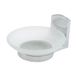 Spirella Taku Seifenschale, Chrom, mit Wandhalterung aus Edelstahl. Elegante Bad-Accessoires.