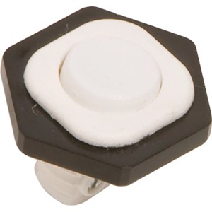 Einbau-Wippschalter, schwarz-weiß, für Lampeninstallationen.