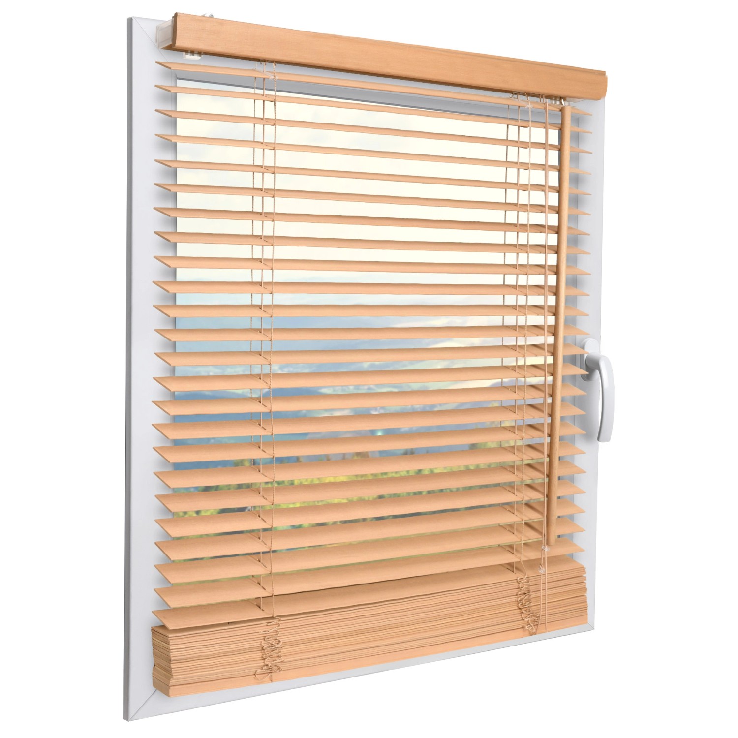 Sol Royal Holzjalousie SolDecor JH3, Eiche, B130xH160 cm, für Fenster, mit Zugschnüren und Einstellstab.
