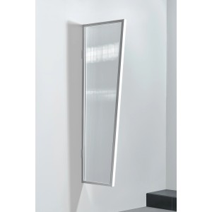 Gutta Seitenblende B2, klare Stegplatte mit weißem Rahmen, passend für Vordächer.