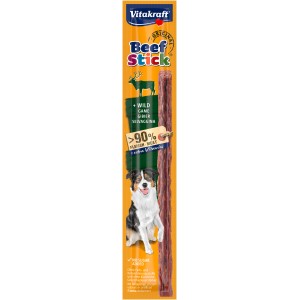 Vitakraft Beef Stick Wild, Hunde-Kaustick mit hohem Fleischanteil (90%) und Wildgeschmack.