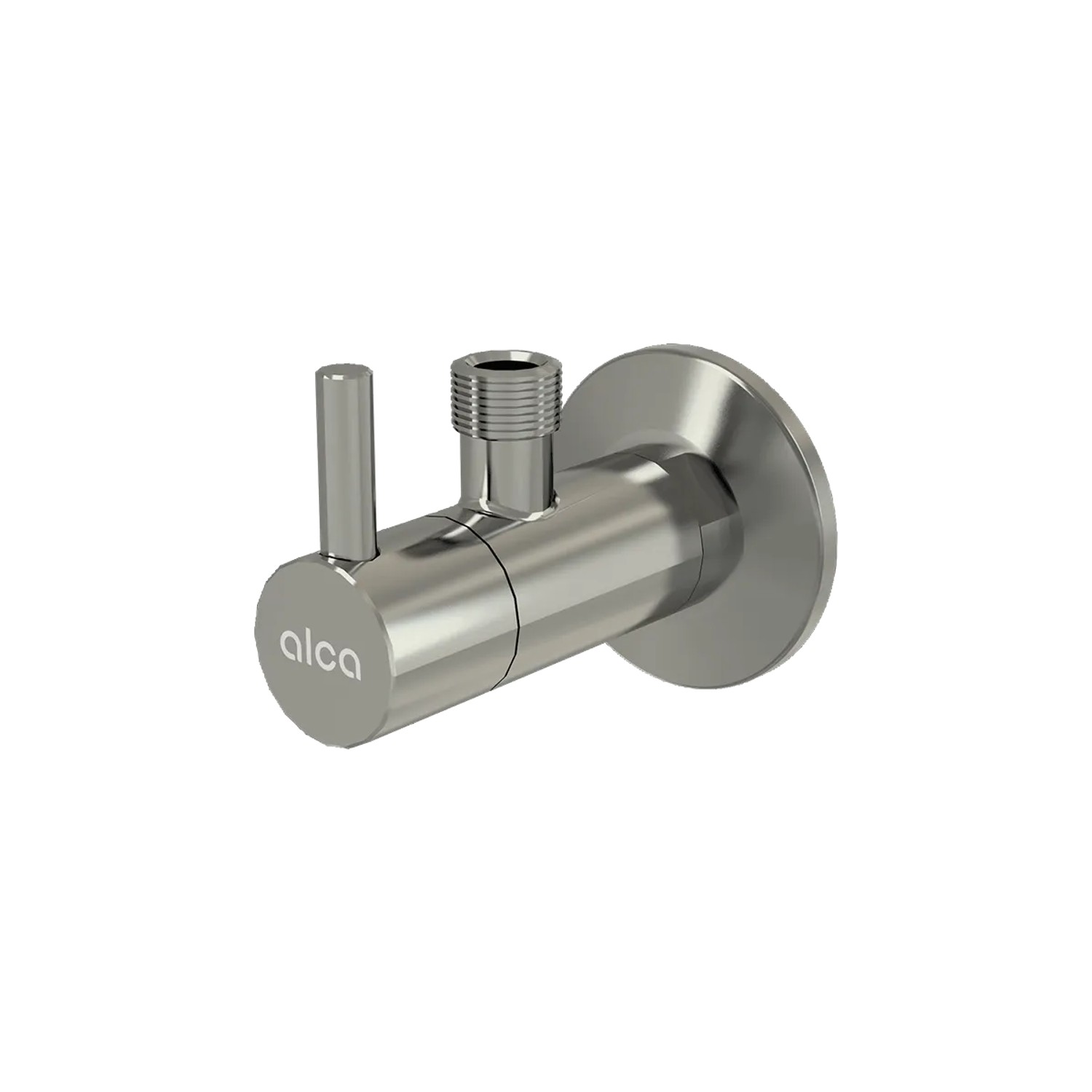 alcadrain Eckventil mit Filter 1/2 Zoll x 3/8 Zoll, Nickel-Glanz
