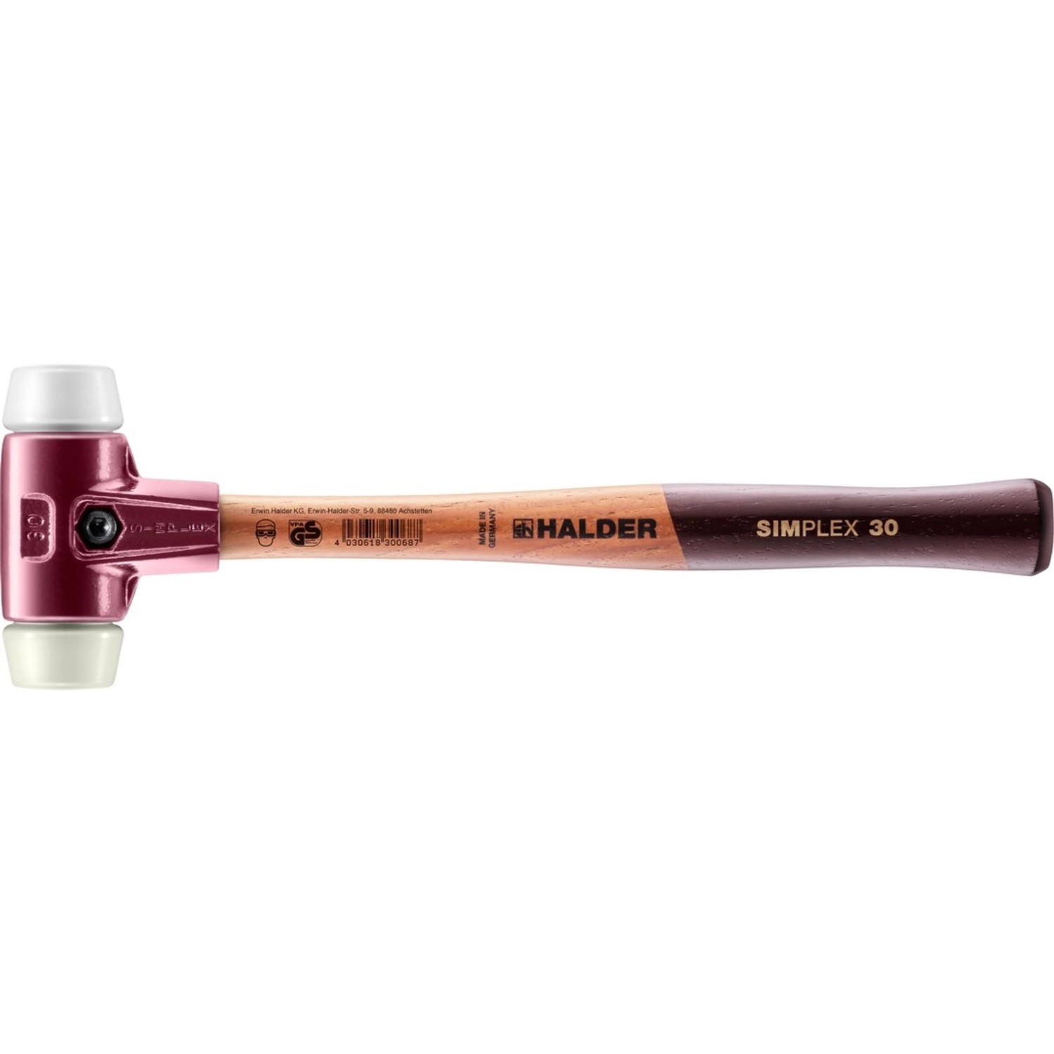 Halder Simplex Schonhammer Ø 30 mm Superplastik   Nylon mit Tempergussgehäu günstig online kaufen