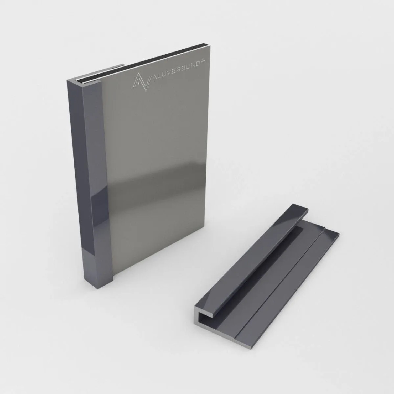 Aluverbund24 100cm Abschlussprofil für Alu Verbundplatte Anthrazit RAL7016