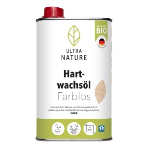 Dose Ultra Nature BIO Hartwachsöl Farblos 0,5 l für Holzoberflächen.