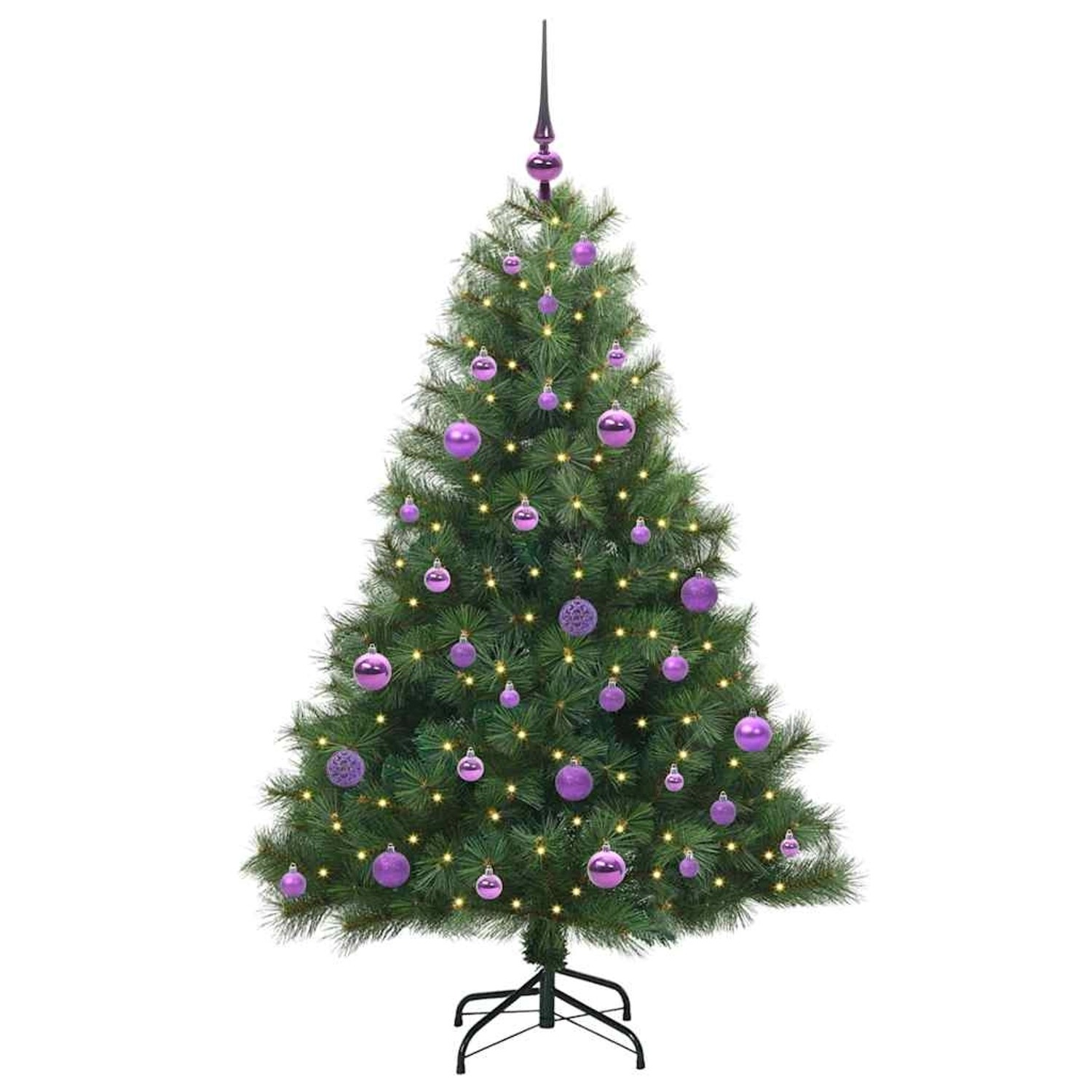 vidaXL Künstlicher Weihnachtsbaum mit 150 LEDs Grün 150 cm PE und PVC 3397776