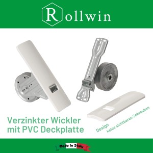 Rollwin Unterputz Gurtwickler 2er-Set, weiß, Lochabstand 165-185mm, für Rollladensteuerung.