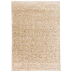 Beiger, quadratischer Langflor Teppich Aloha 200x200cm von Pergamon.