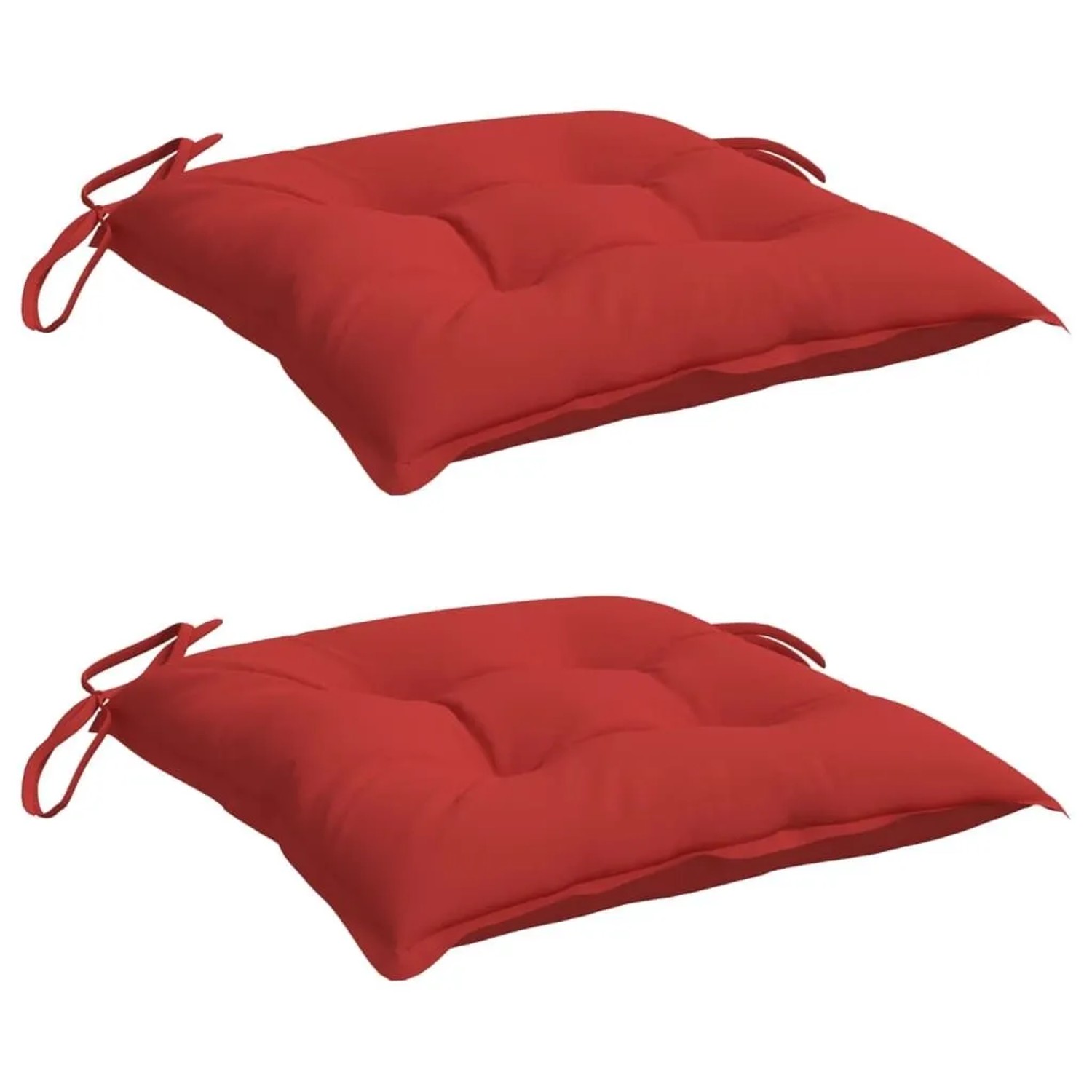 vidaXL Stuhlkissen 2 Stk Rot 40x40x7 cm Oxford-Gewebe 361468