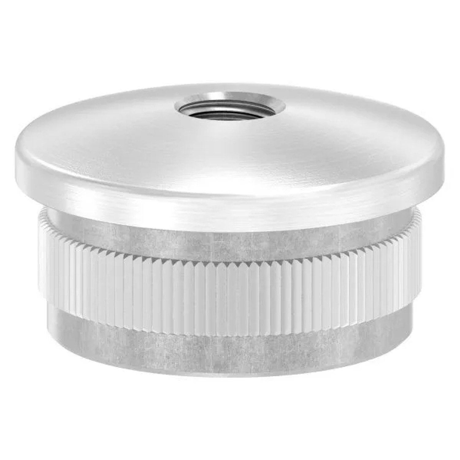FeNau Einsteckkappe Edelstahl V2A Für Rohr Ø 33,7 mm 2,0 mm Wandstärke Mit M8 Gewinde