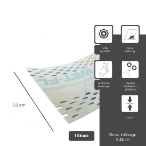 Strait-Flex Wet-Flex 100 Kantenprofil, 30,5m Rolle, Papier grau, für flexible Kanten im Trockenbau.