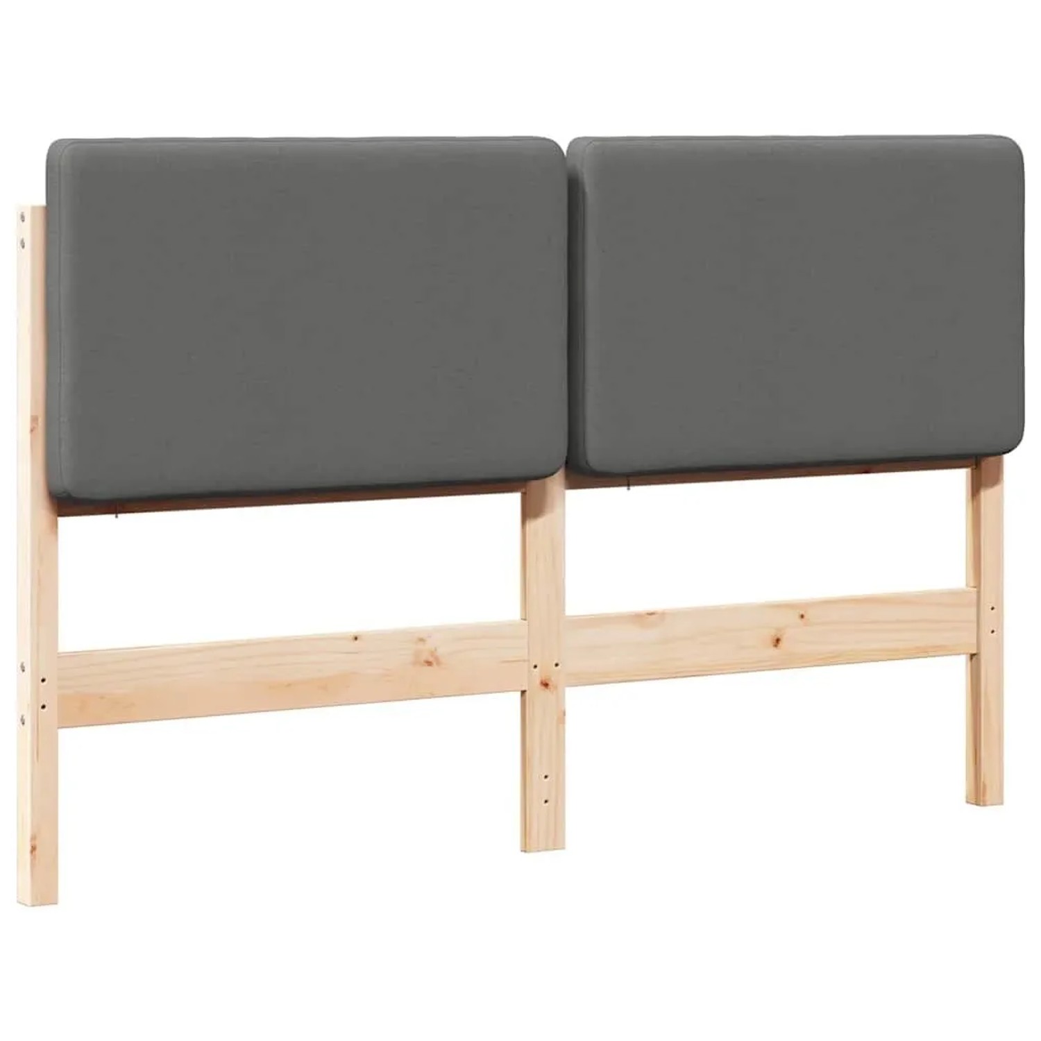 vidaXL Gepolstertes Kopfteil mit Kopfteil Braun und Hellgrau 120 cm 880078