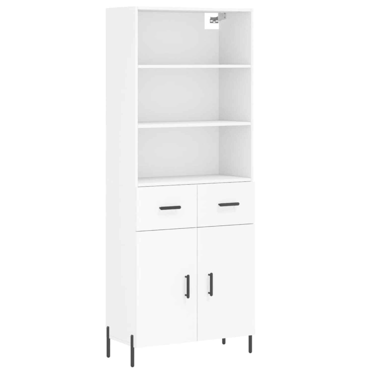 vidaXL Highboard Weiß 69,5x34x180 cm Holzwerkstoff 3200521