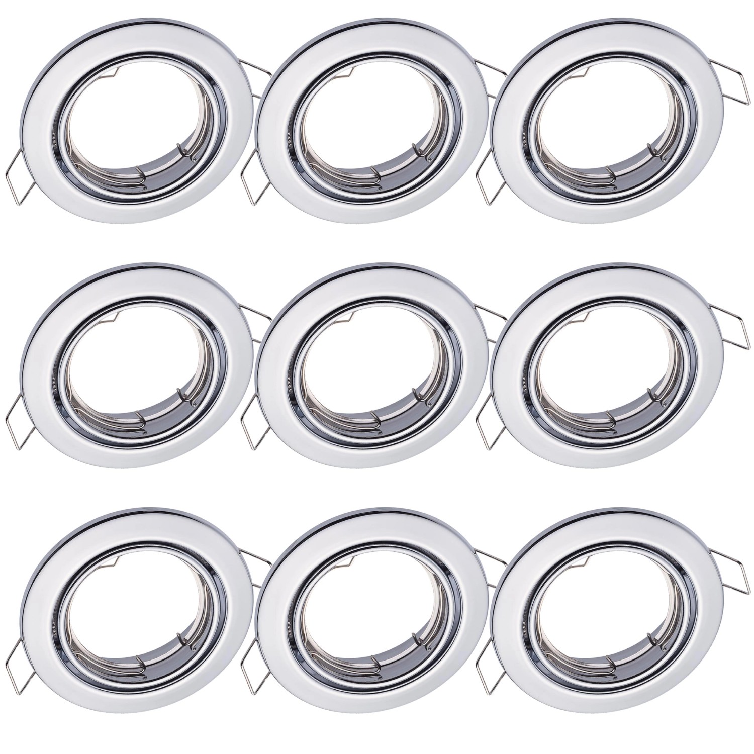 Oktaplex 9er Set Einbaustrahler Dijon Schwenkbar für LED-Module 50mm Decken günstig online kaufen