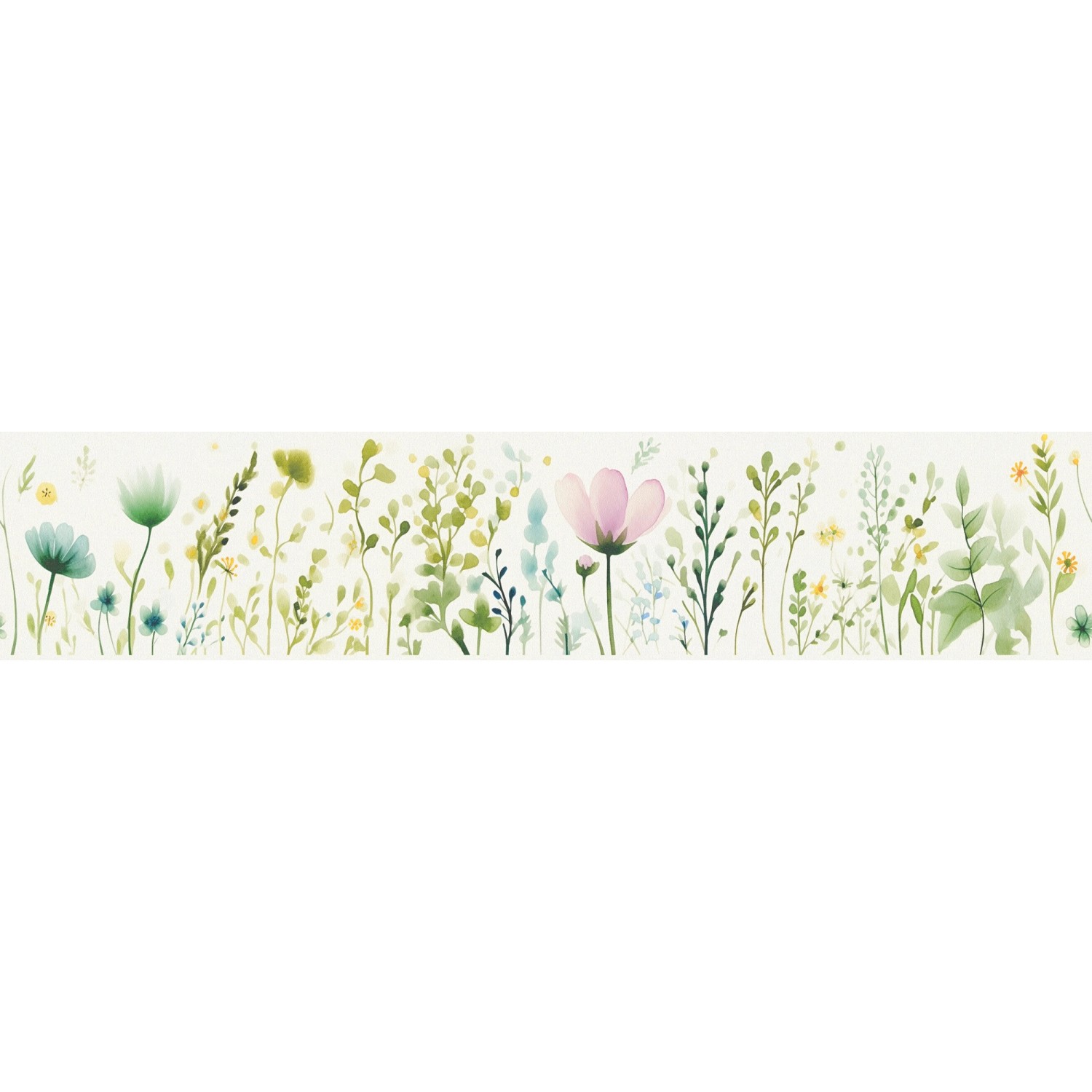 A.S. Création Selbstklebende Bordüre Floral  inWeiß Grün 5 m x 0,17 m günstig online kaufen
