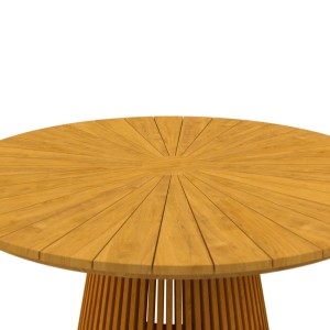Bessagi Garden Gartentisch Sanja Massiv Teak ca. &Oslash 140x76 cm