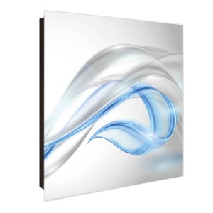Banjado Schlüsselkasten mit Glasfront, Motiv Blauer Schleier, 50 Haken, beschreibbar, magnetisch.