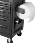 Detailaufnahme: STAHLWERK Werkstattwagen Shark mit Papierrollenhalter und Ablage.
