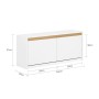 SoBuy Schuhkipper Schuhbank Garderobenbank Sitzbank mit Stauraum Weiß FSR171-W_4