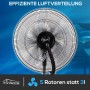 TroniTechnik Standventilator mit Wasserkühlung, Fernbedienung und Oszillation für effiziente Kühlung.